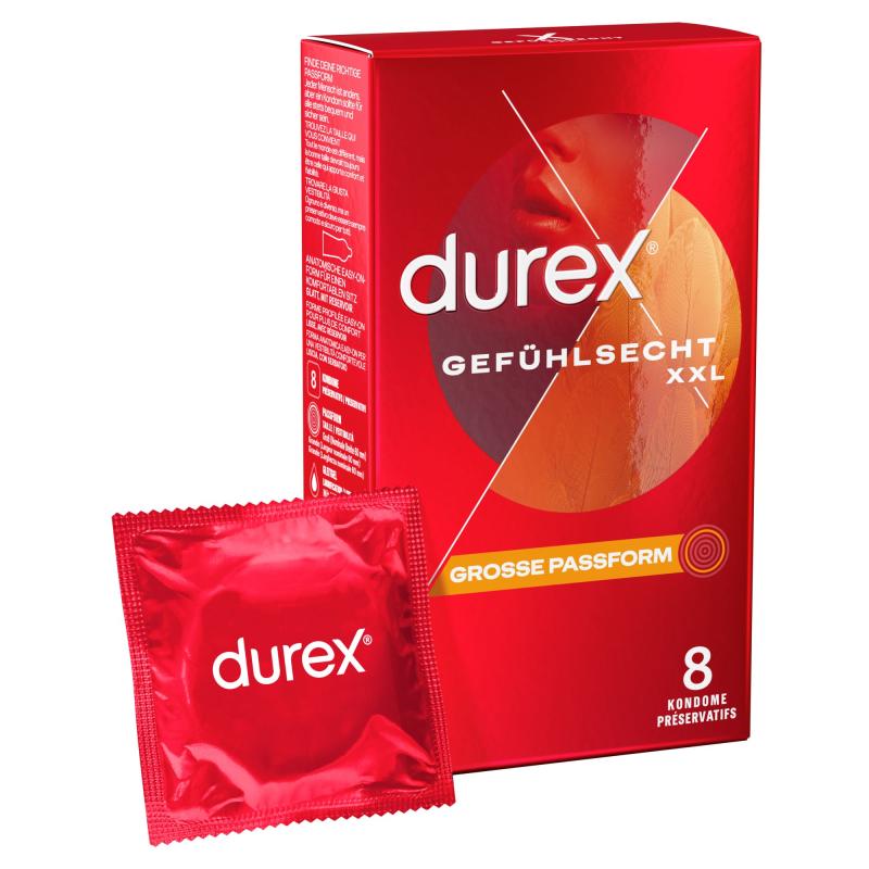Durex 8 Gefühlsecht XXL Kondome 57 mm - vergleichen und günstig kaufen Durex 8 Gefühlsecht XXL Kondome 57 mm - vergleichen und günstig kaufen
