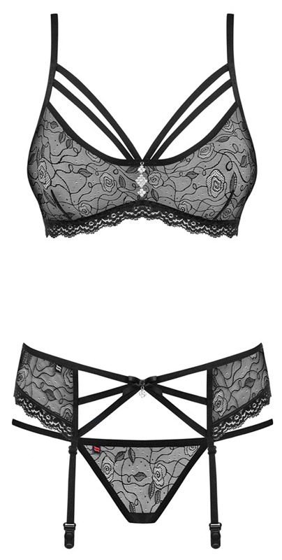 Obsessive 818: Strapsset, schwarz - vergleichen und g&uuml;nstig kaufen