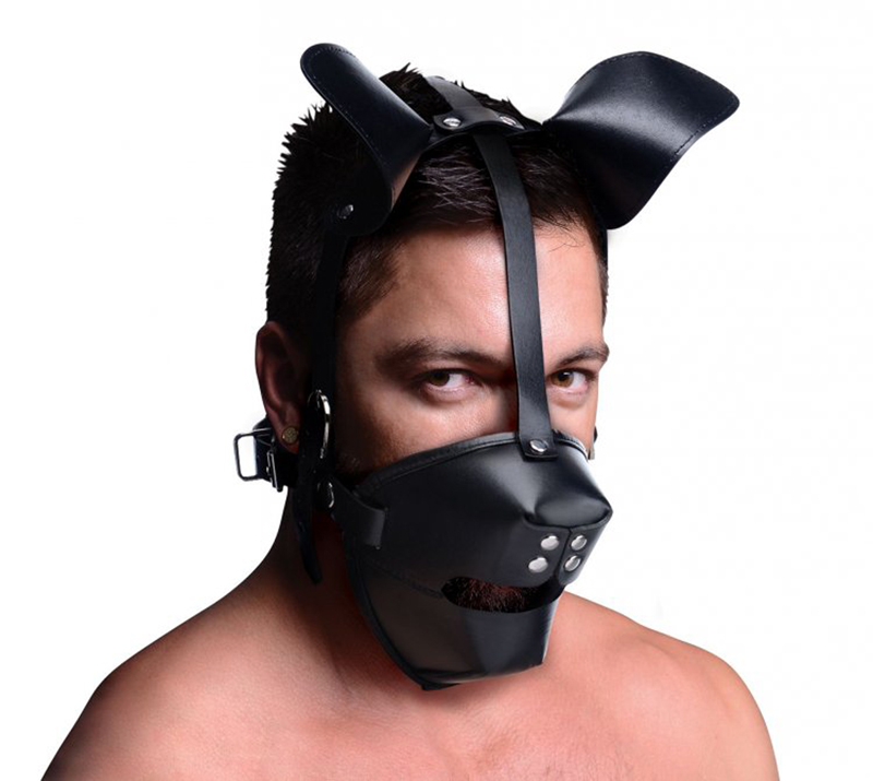 Master Series Pup Puppy Play Hood: Kopfmaske mit Knebel, schwarz - vergleichen und günstig kaufen Master Series Pup Puppy Play Hood: Kopfmaske mit Knebel, schwarz - vergleichen und günstig kaufen