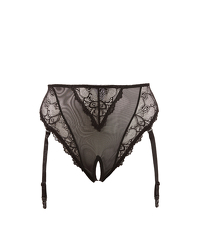 Ouvert-Strapsslip, schwarz