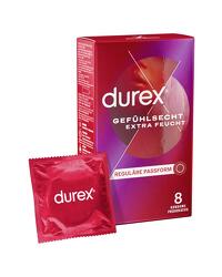 Durex 8 GefÃ¼hlsecht Extra Feucht Kondome 56 mm 