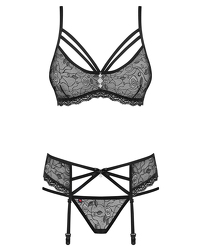 Obsessive 818: Strapsset, schwarz