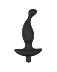 Schwarzer Prostata-Vibrator aus Silikon