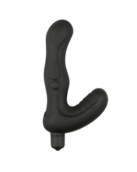 Schwarzer Perineum-Tickler aus Silikon