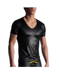 MANSTORE M816: V-Neck-Shirt, schwarz