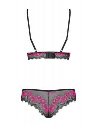 Obsessive Tulia: Dessousset, schwarz/pink