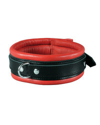 XxdreamSToys: Leder-Halsfessel, rot/schwarz