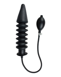 Master Series Accordion Inflatable XL Anal Plug: Analplug mit Pumpe, schwarz