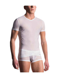 MANSTORE M101: V-Neck-Shirt, weiß