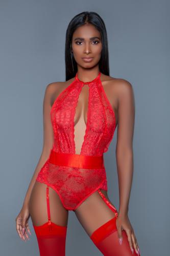 Ophelia Straps-Bodysuit aus Spitze - Rot - vergleichen und günstig kaufen Ophelia Straps-Bodysuit aus Spitze - Rot - vergleichen und günstig kaufen