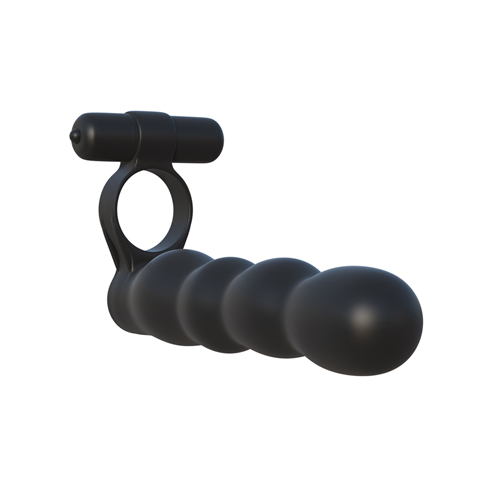 C-Ringz Double Penetrator. Vibro-Penisring mit flexiblem Analdildo, schwarz - vergleichen und g&uuml;nstig kaufen