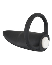 Back Velvets: Fingervibrator/Penisring, schwarz