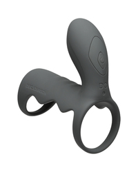 Vibrating Cock Cage w Remote: Vibro-Penishülle, Grau