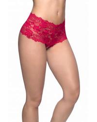 Spitzenshorts mit Öffnung im Schritt - Rot - vergleichen und g&uuml;nstig kaufen