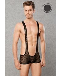 Männer-Spitzenbody - Schwarz - vergleichen und günstig kaufen