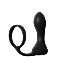 Anal Fantasy Rechargeable Ass-Gasm Pro: Vibroplug mit Penis-/Hodenring, schwarz