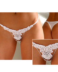 Tranca Thong - Verführerischer weißer String in Spitze - vergleichen und günstig kaufen
