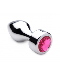 Aluminium Butt Plug mit rosa Kristall - Medium - vergleichen und günstig kaufen