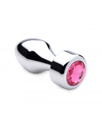 Aluminium Butt Plug mit rosa Kristall - Klein - vergleichen und günstig kaufen