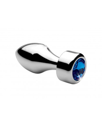 Aluminium Butt Plug mit blauem Kristall - Klein - vergleichen und günstig kaufen