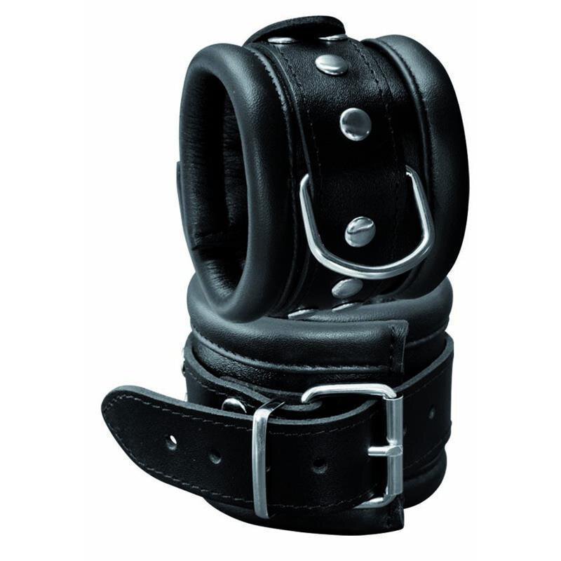 XxdreamSToys: Leder-Handfesseln breit, schwarz - vergleichen und g&uuml;nstig kaufen