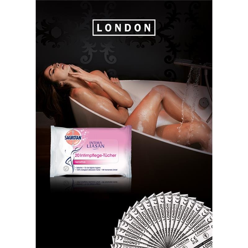 LONDON feucht 1000 Kondome + 10 x 20 Liasan Intimpflege-Tücher - vergleichen und g&uuml;nstig kaufen