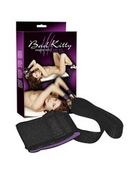 Bad Kitty Hand- und Fußgelenkfesseln, schwarz/lila