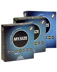 MY.SIZE Kondome 9er Probierpaket (je 3 x 57,60,64 mm) - vergleichen und g&uuml;nstig kaufen