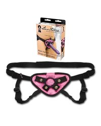 ?Pink Velvet Strap-On Harness?