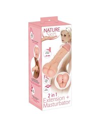 Penishülle „2 in 1 Extension + Masturbator??, 21 cm lang, 13 cm tief