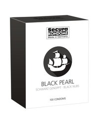 Kondome „Black Pearl??, mit Noppen