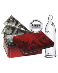 Dekorative Dose Kondome „Transparent??, hauchdünn