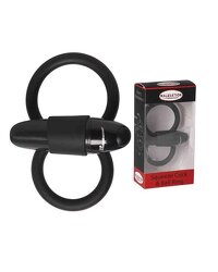 Malesation Squeeze Cock & Ball Ring: Vibro-Penis-/Hodenring, schwarz