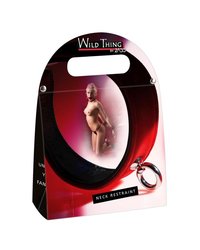 Leder-Halsfessel, rot/schwarz