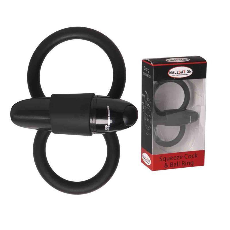 Malesation Squeeze Cock & Ball Ring: Vibro-Penis-/Hodenring, schwarz - vergleichen und günstig kaufen Malesation Squeeze Cock & Ball Ring: Vibro-Penis-/Hodenring, schwarz - vergleichen und günstig kaufen