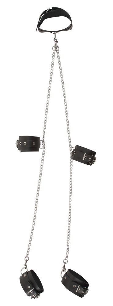 Leder-Körperfessel mit Ketten, schwarz - vergleichen und günstig kaufen