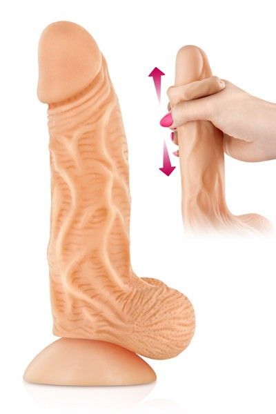 Dildo mit beweglicher Haut 18,5 x 4 cm - vergleichen und g&uuml;nstig kaufen