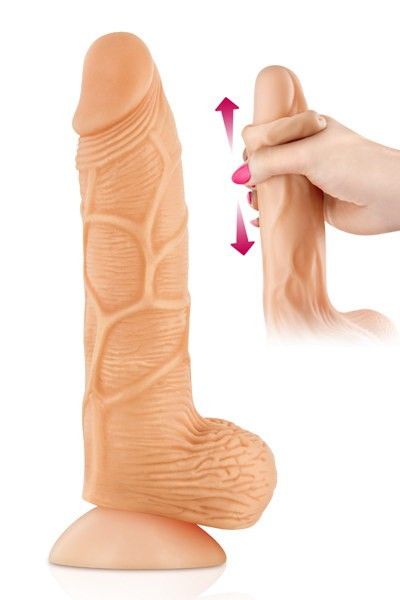 Dildo mit beweglicher Haut 20 x 4,5 cm - vergleichen und g&uuml;nstig kaufen