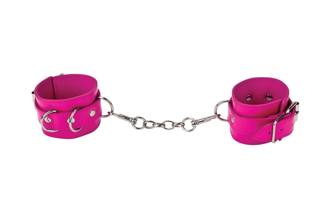 Handschellen Leder und Metall pink - vergleichen und g&uuml;nstig kaufen