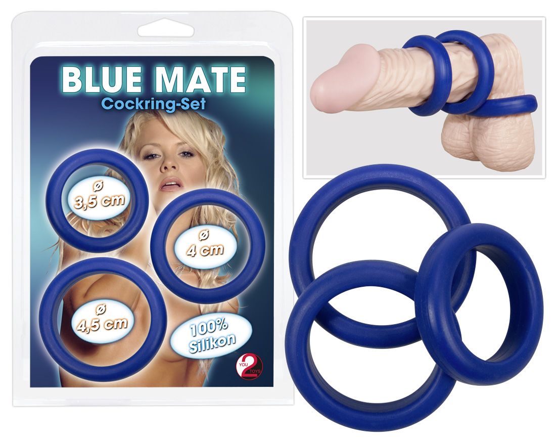 Blue Mate: Penisringe-Set, blau - vergleichen und günstig kaufen