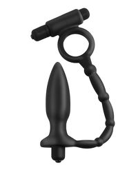 Analplug mit Penisring Vibro 27 x 4 cm