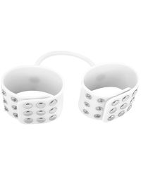 Druckknopf Handschellen weiß