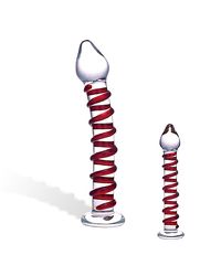 Glasdildo Curl 21 x 4,5 cm