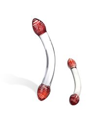 Gläs Red Head Double Dildo