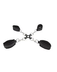 Handschellen Hand und Fuß schwarz