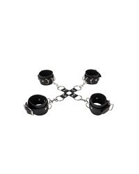 Ouch! Kreuzfessel-Set, schwarz