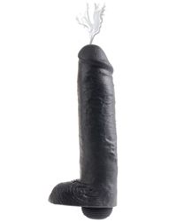 Realistischer Dildo Spritzer schwarz 28 x 7 cm - vergleichen und g&uuml;nstig kaufen