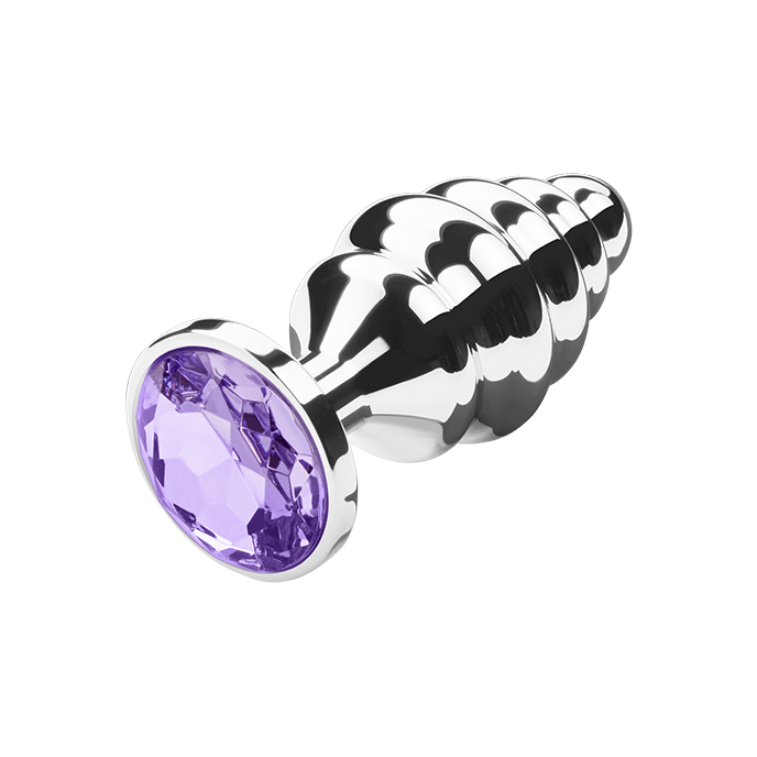 Gerillter Analplug mit Kristall, 9,5cm - vergleichen und günstig kaufen