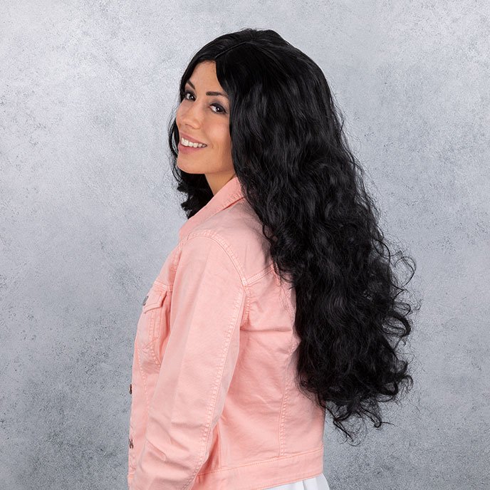 Gelockte Langhaarperücke, schwarz - vergleichen und günstig kaufen Gelockte Langhaarperücke, schwarz - vergleichen und günstig kaufen