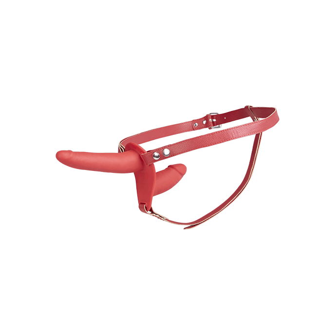 Doppelter Strap-On-Dildo aus Silikon, 16cm - vergleichen und günstig kaufen Doppelter Strap-On-Dildo aus Silikon, 16cm - vergleichen und günstig kaufen